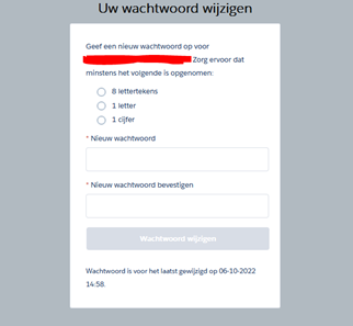 Wachtwoord wijzigen